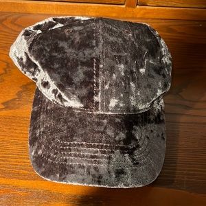 Purple crushed velvet hat